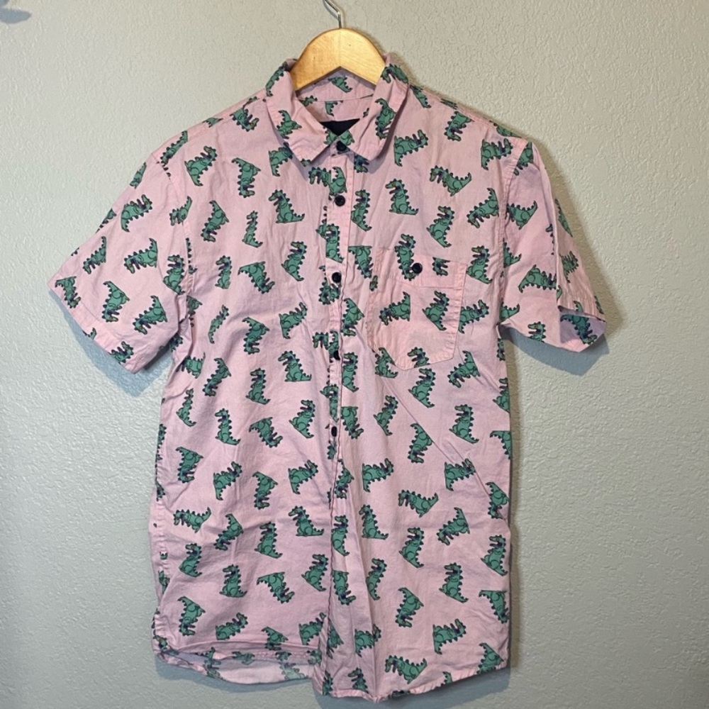 Nickelodeon Rugrats “Reptar” Pint Botton Down Top